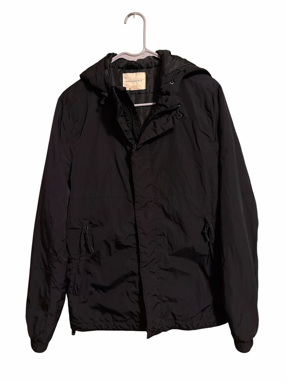 Aéropostale Black Insulated Hooded Jacket Coat | Size XS
